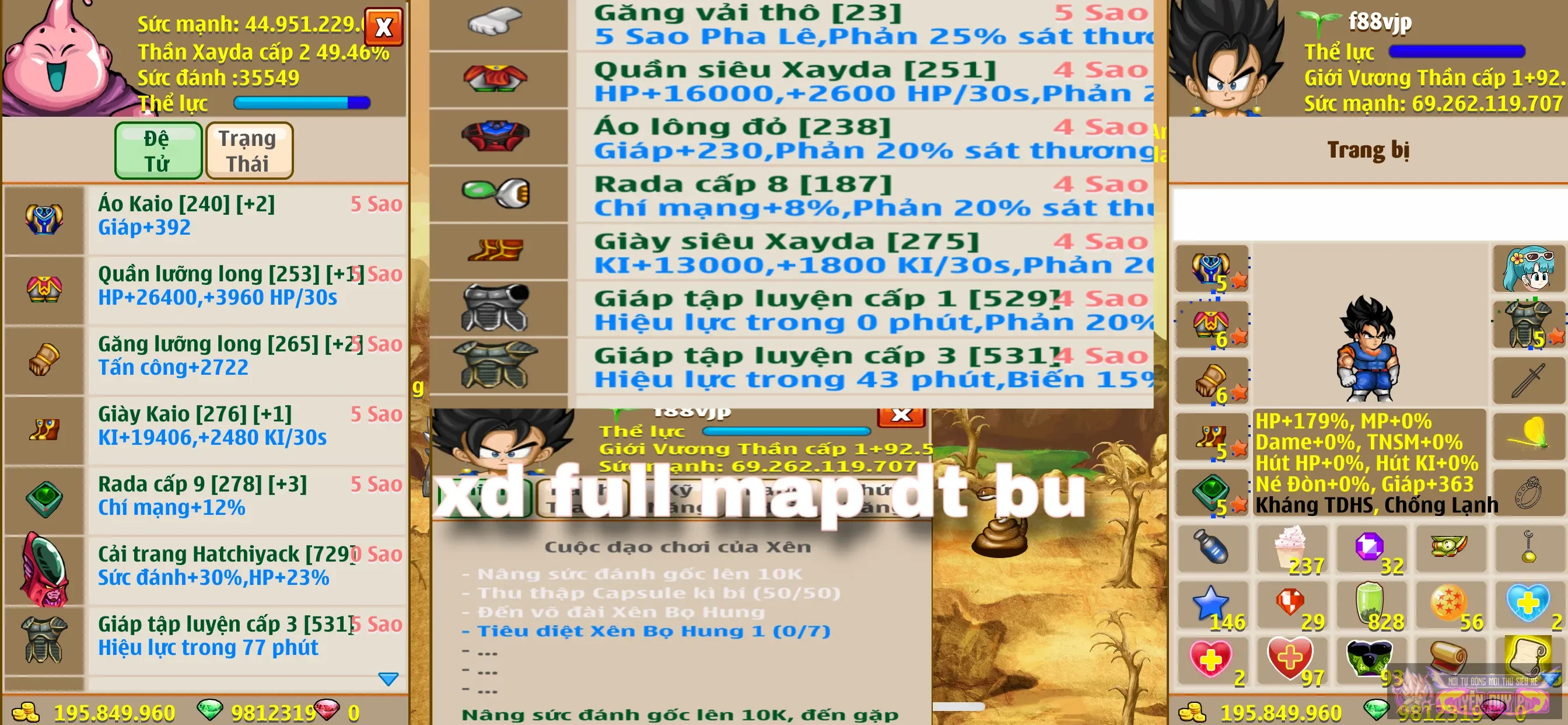 xd đệ tử bư dull map 2f5 vài món 6