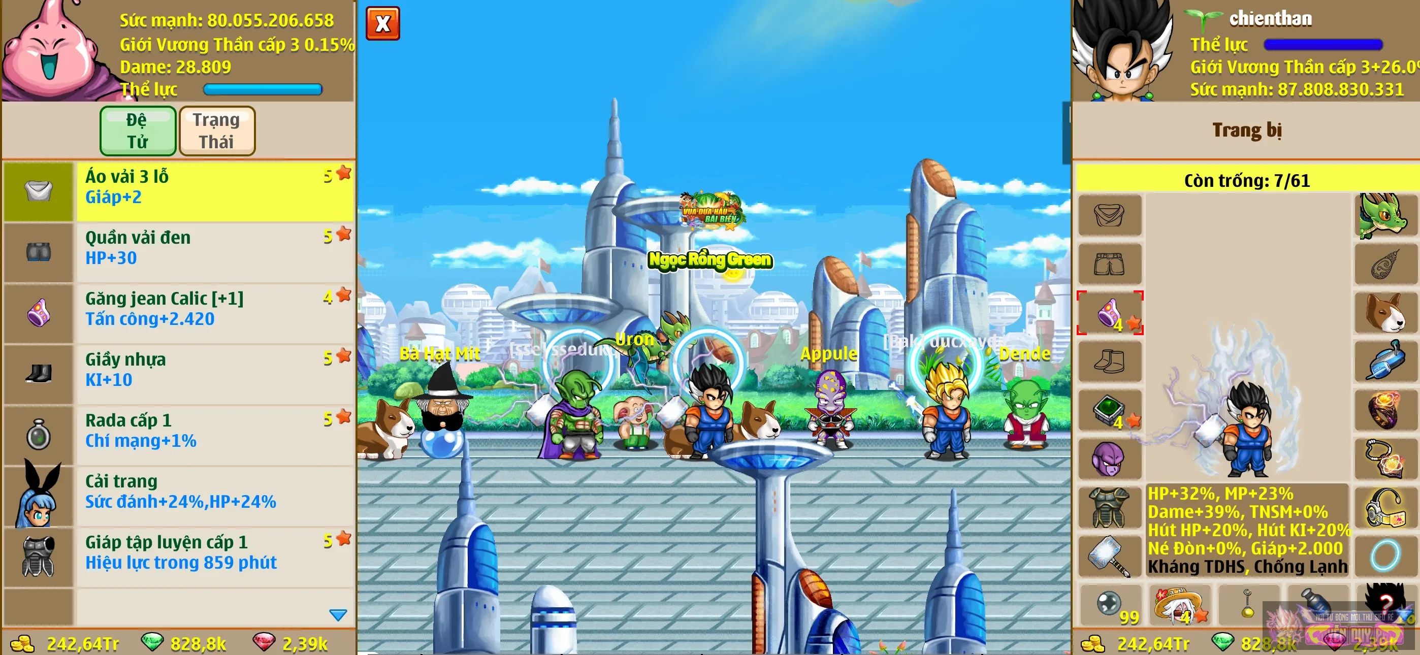 Td qua cold ( đệ bư 80b ) Ct goku vv